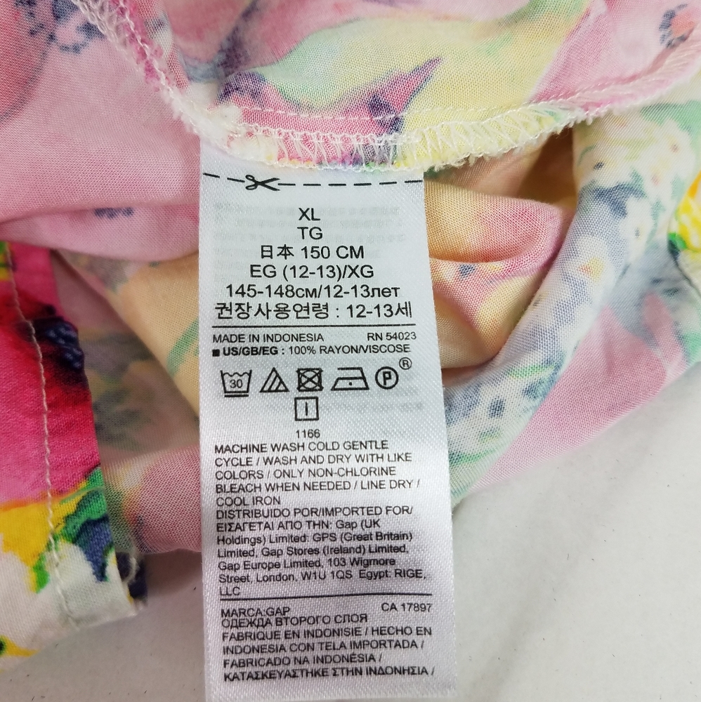 Gap Kids Short Sleeve Floral Spring Dress Size XL (12) - Picture 9 of 9